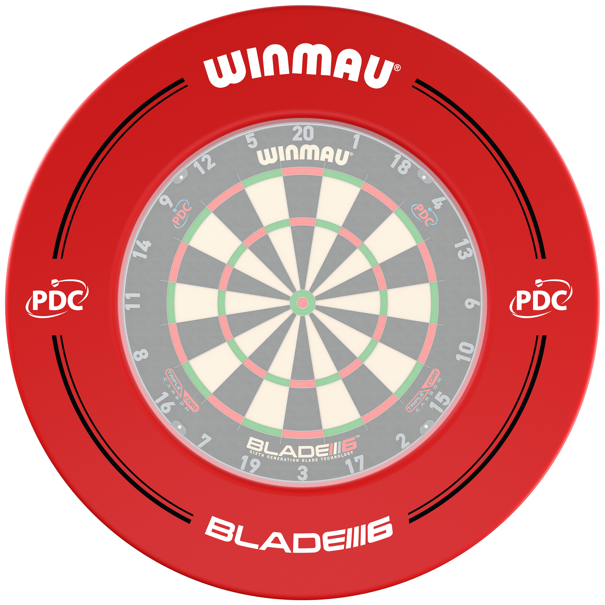 Winmau PDC Dartboard Surround Red